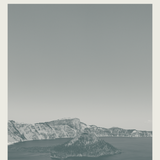 Crater Lake National Park Print, Monochrome