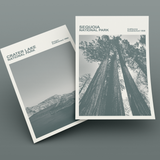 Crater Lake National Park Print, Monochrome