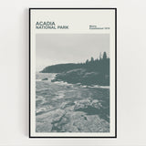 Acadia National Park Print, Monochrome