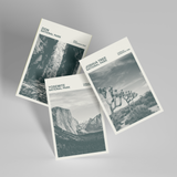 Yosemite National Park Print, Monochrome