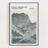 Rocky Mountain National Park Print, Monochrome