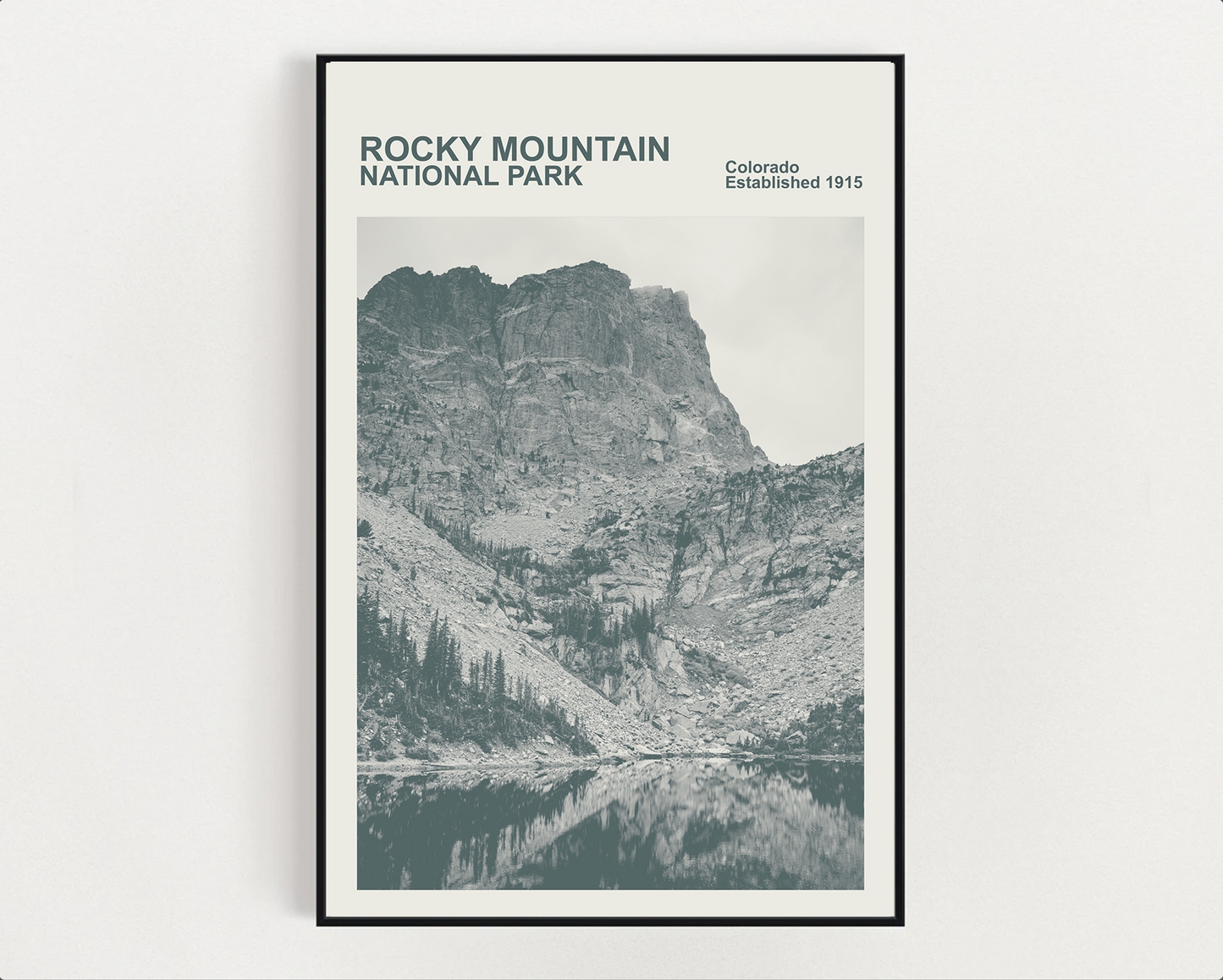 Rocky Mountain National Park Poster, Print, Monochrome