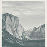 Yosemite National Park Print, Monochrome