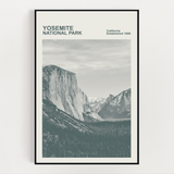 Yosemite National Park Print, Monochrome